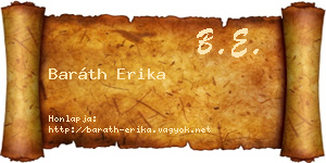 Baráth Erika névjegykártya